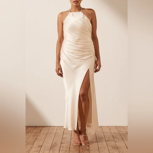 Shona Joy | Dresses | Nwt Shona Joy La Lune Gathered Neck Midi Dress